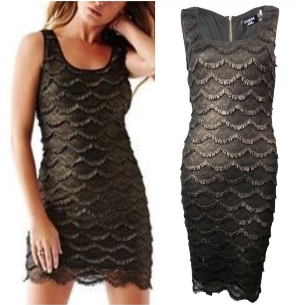 GUESS fringe cocktail dress org$129